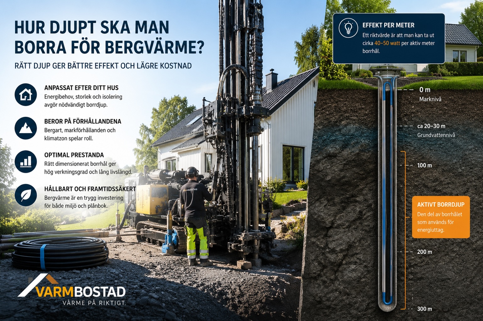 Borrdjup Bergvärme